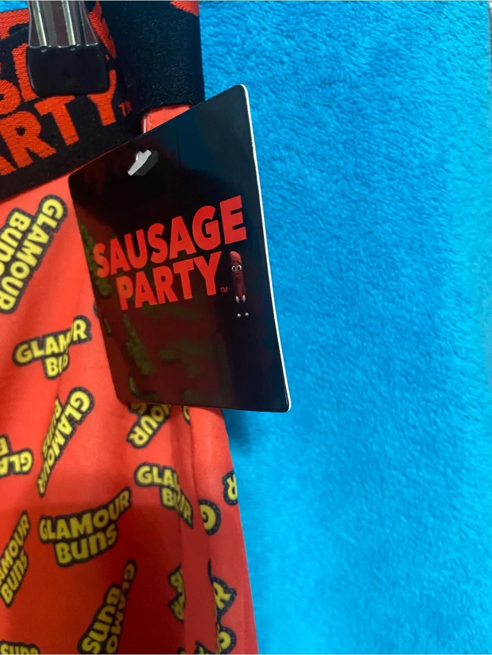 NWT - Orange 'Glamour Buns' Graphic Boxer Briefs Sausage Party